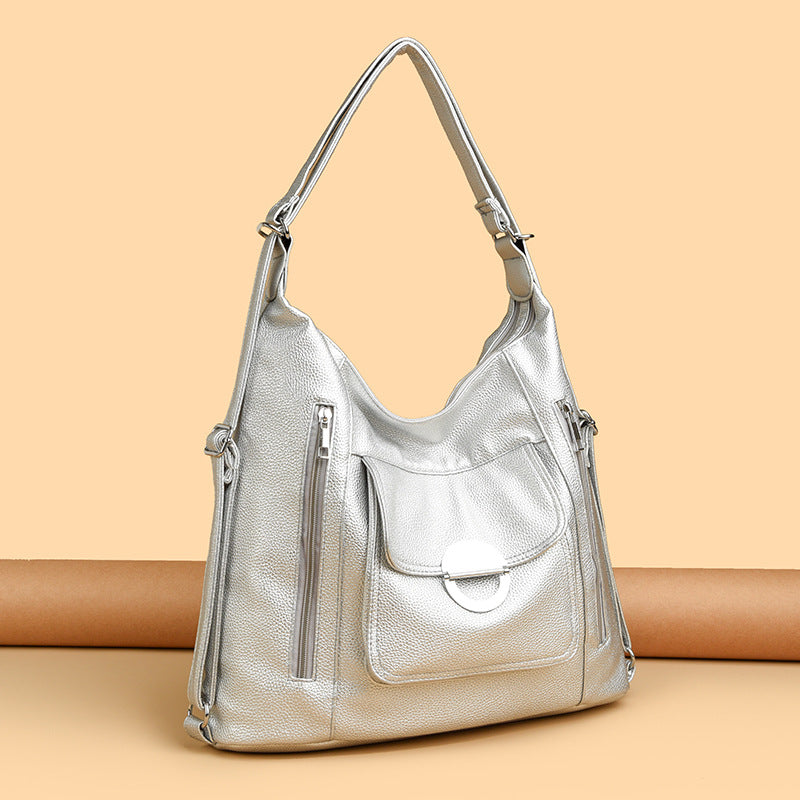 Sacoche en Cuir Élégant avec Détails Métalliques