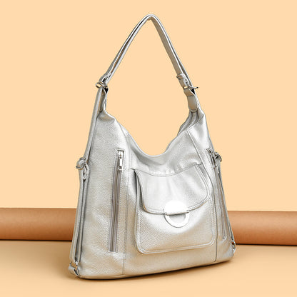 Sacoche en Cuir Élégant avec Détails Métalliques