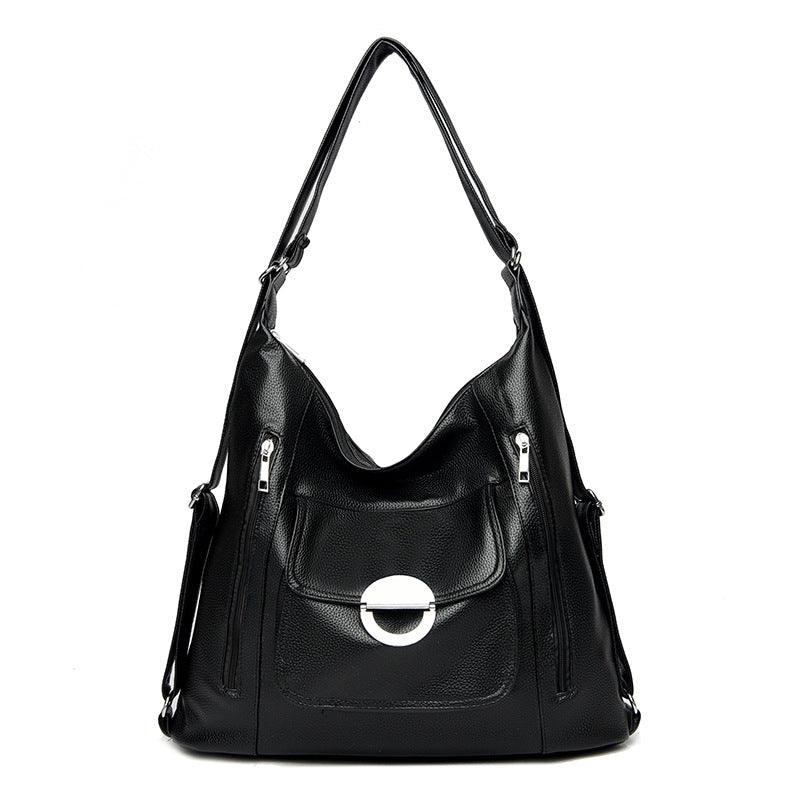 Sacoche en Cuir Élégant avec Détails Métalliques