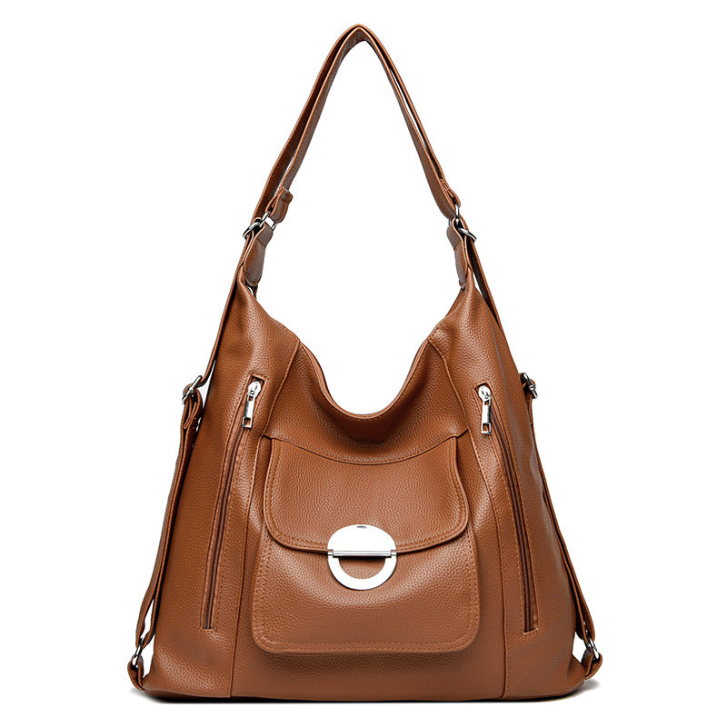Sacoche en Cuir Élégant avec Détails Métalliques