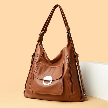 Sacoche en Cuir Élégant avec Détails Métalliques