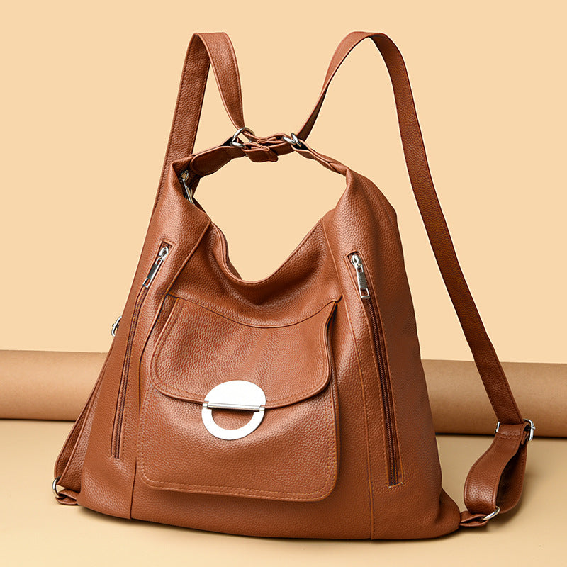 Sacoche en Cuir Élégant avec Détails Métalliques