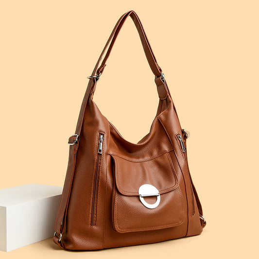 Sacoche en Cuir Élégant avec Détails Métalliques