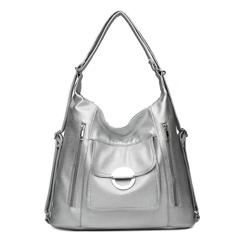 Sacoche en Cuir Élégant avec Détails Métalliques